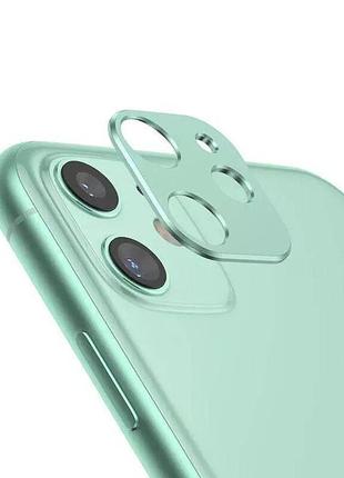 Захисне скло apple на камеру iphone 11 (green) qscreen