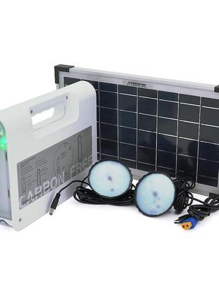 Портативний ліхтар brazzers brpf-cf80/18, solar panel 18w, lifepo4 — 80wh, dc: 2x3.2v, usb:: 1x5v/2a, 2x6w led