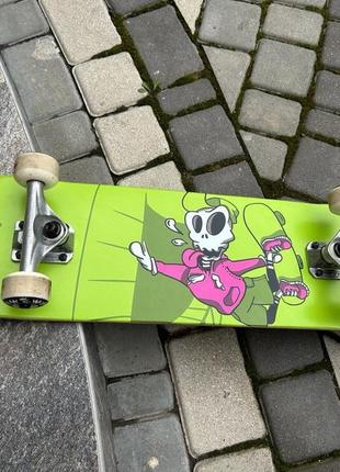 Enuff скейтборд skully green2 фото