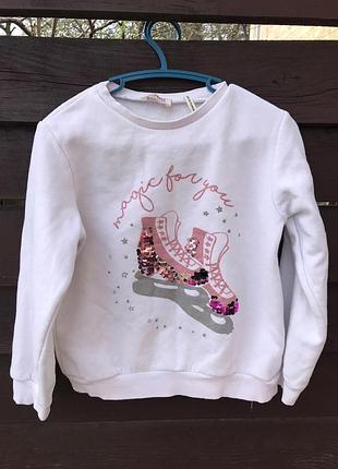 Світшот на флісі на зріст 116-122 см