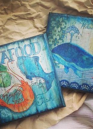 Пара підставок у морському стилі