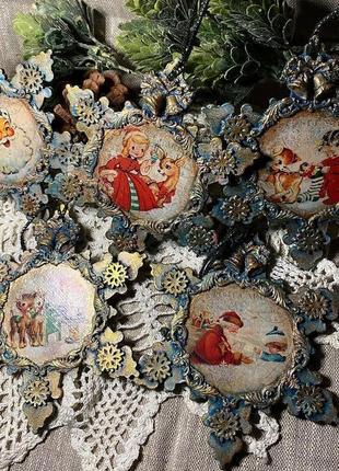 Новогодние снежинки-подвески