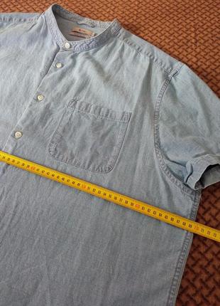 ‼️батал‼️мужская одежда/ джинсовая рубашка 🩵 60/62/6xl размер, пог 69 см, коттон4 фото