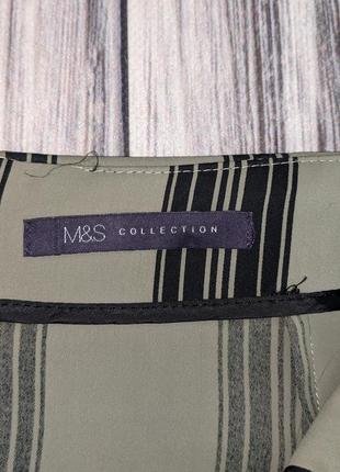 Тонкая юбка назапах в полоску m&s collection #3358 фото