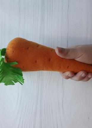 Морковка из фетра, овощи из фетра, морква из фетра2 фото