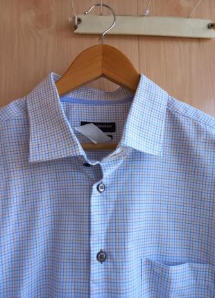 2xl /брендовая немецкая рубашка летняя в принт с коротким рукавом сорочка теніска7 фото