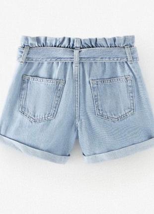 Дитячі джинсові шорти zara для дівчинки/детские джинсовые шорты зара на девочку2 фото