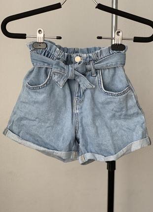 Дитячі джинсові шорти zara для дівчинки/детские джинсовые шорты зара на девочку3 фото