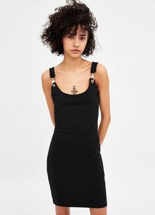 Черное платье сукня по фигуре/в обтяжку zara, р.s