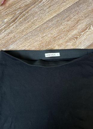 Короткая юбка черная базовая lc waikiki мягкая обтягивающая мини s-m вискоза5 фото