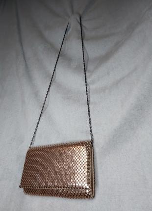 Сумочка клатч металлик