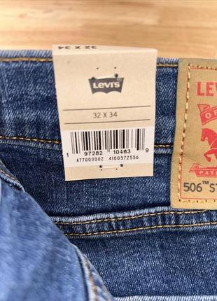 Джинсы levis 506 straight stretch fleх, размер 32х342 фото