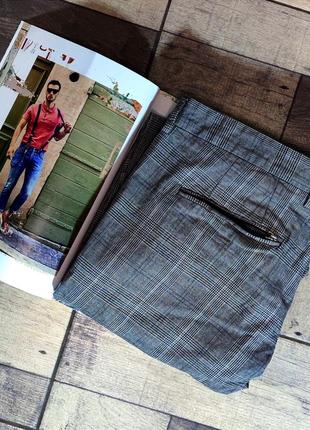 Мужские стильные зауженные брюки zara в сером  цвете размер 344 фото
