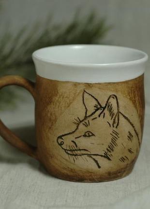 Чашка с животным тигр лиса жираф чашка керамічна чашка глиняная чашка чашка для кофе чайная чашка5 фото