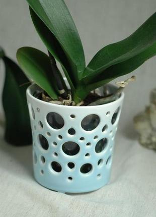 Ажурное кашпо для орхидей керамическое резное кашпо для орхидеи горшок для цветов5 фото