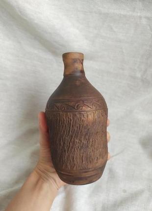 Бутыль глиняный керамический бутыль для напитков2 фото