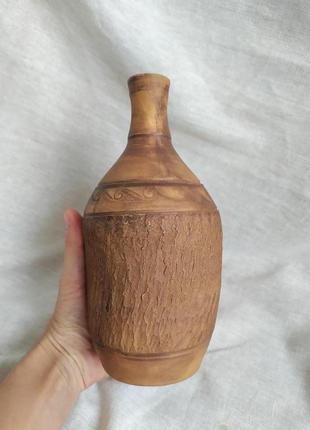 Бутыль глиняный керамический бутыль для напитков4 фото