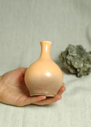 Маленька керамічна ваза 13.5 см квіткова ваза для квітів1 фото