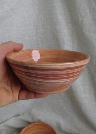 Керамічна тарілка миска гончарна салатниця глиняна тарілка для супу4 фото