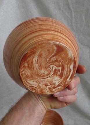 Керамічна тарілка миска гончарна салатниця глиняна тарілка для супу3 фото