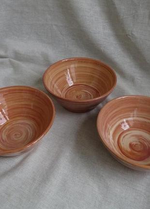 Керамическая тарелка миска гончарная салатница глиняная миска для супа7 фото