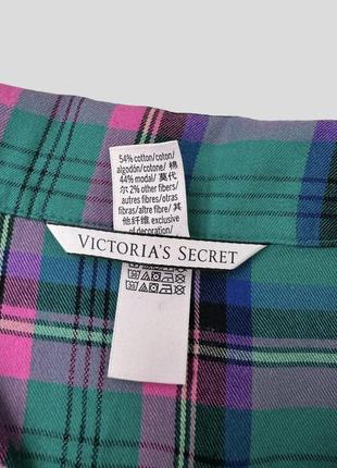 Фланелевая хлопковая пижама с шортами victoria’s secret рубашка шорты8 фото