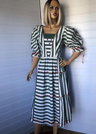 Винтажное баварское ярусное платье1 фото