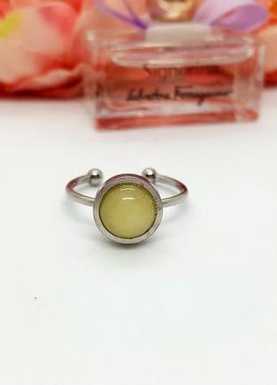 💍💛 миниатюрное кольцо натуральный камень лимонная яшма