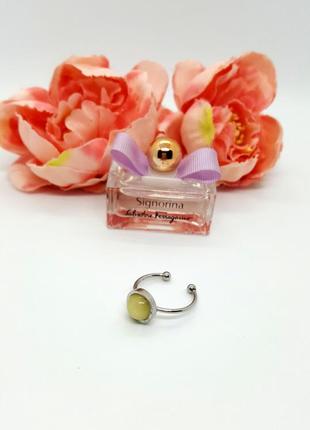 💍💛 миниатюрное кольцо натуральный камень лимонная яшма