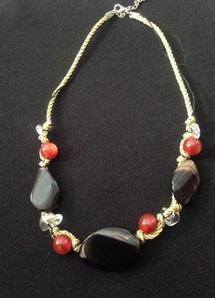 Шикарний підвіс з великими натуральними агатами