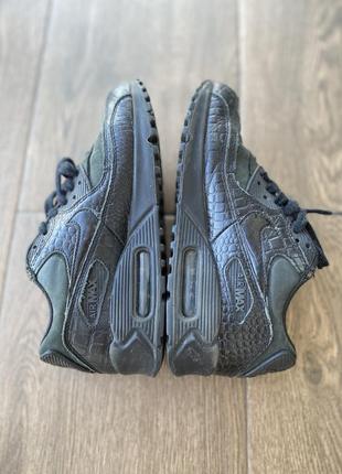 Шкіряні кросівки nike air max 90 prem black reptile w