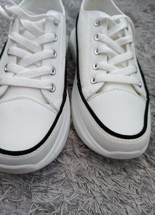 Классные женские белые кроссовки,кеды2 фото