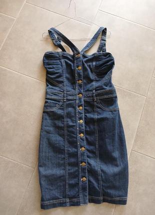 Эффектный джнсовый сарафан