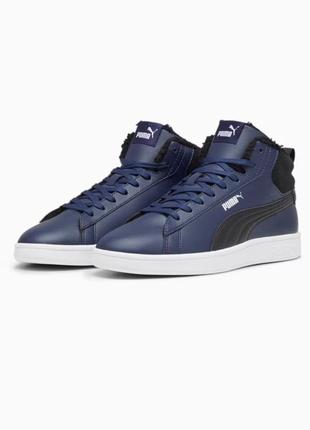 Кросівки чоловічі puma smash 3.0 mid wtr 42 (27 cм) navyblackwhite (392335-04-42)2 фото