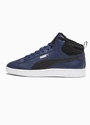 Кросівки чоловічі puma smash 3.0 mid wtr 42 (27 cм) navyblackwhite (392335-04-42)3 фото