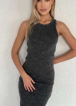 Сукня варьонка 🩶 відмінна якість плаття платье туніка washed effect