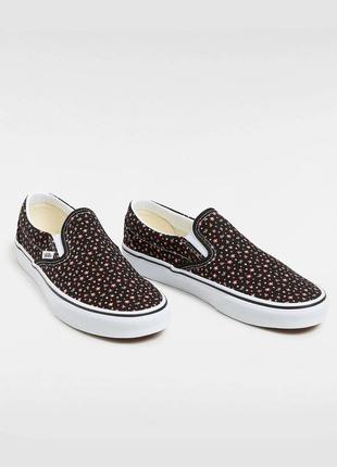 Кеди жіночі vans classic slip-on 46 (30 см) ditsy floral blackmulti (vn000bvzbou1-46)5 фото