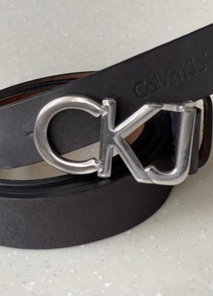 Ремни кожа черный белый calvin klein paul smith р. 104-110 см5 фото