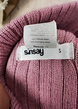 Шапка sinsay для девочки вязаная демисезонная розовая размер s (54-55)6 фото
