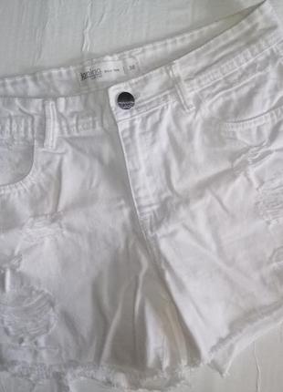 Шорты женские джинсовые белые2 фото