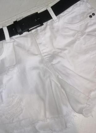 Шорты женские джинсовые белые8 фото