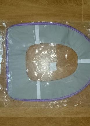 Чехол-накладка, утеплитель на сиденье унитаза на липучках фиолетовый