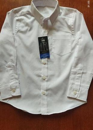 Новая белая рубашка "next" на 4г.(104 см) бангладеш4 фото