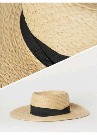Женская плетеная шляпа из соломенной бумаги h&amp;m s1 фото