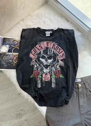 Трендова футболка guns n'roses y2k pull&amp;bear рок панк1 фото