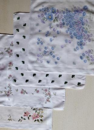 Полупрозрачные батистовые носовые платочки 30х30, шов роуль👌😍1 фото