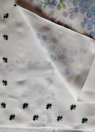 Полупрозрачные батистовые носовые платочки 30х30, шов роуль👌😍3 фото