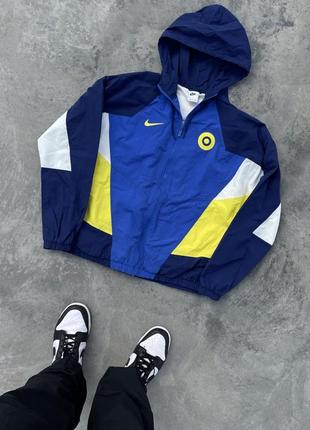 Чоловіча нейлонова дрілова повсякдена куртка вітровка nike chelsea swoosh acg