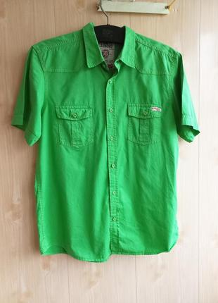 В идеале! крутая яркая зеленая рубашка на лето