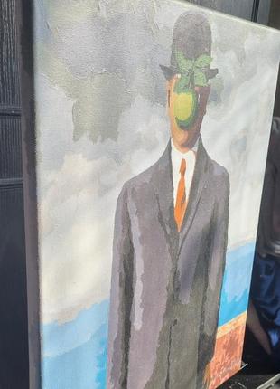 Репродукция картины rene magritte "сын человеческий", не печать!2 фото